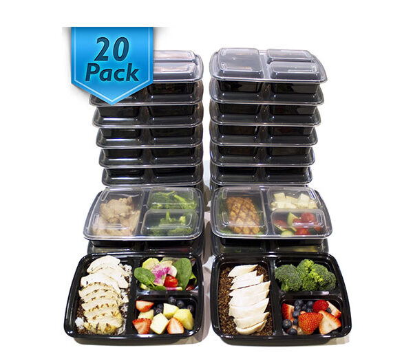 3 Compartment Meal Prep Container